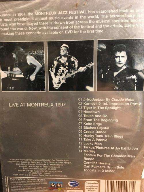DVD - Emerson Lake & Palmer Live at Montreux 1997 (New Sealed)