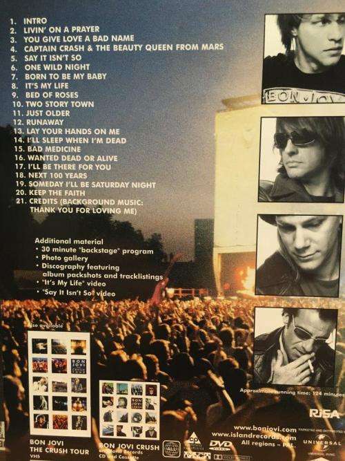 DVD - Bon Jovi - The Crush Tour