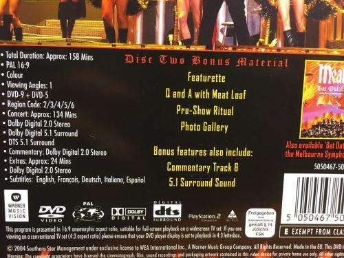 DVD - Meat Loaf - Live With the Melbourne Symphony Orchestra (2DVD)