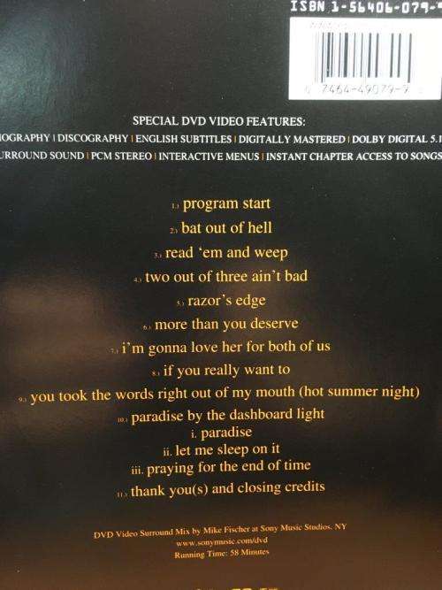 DVD - Meat Loaf - Hits Out Of Hell