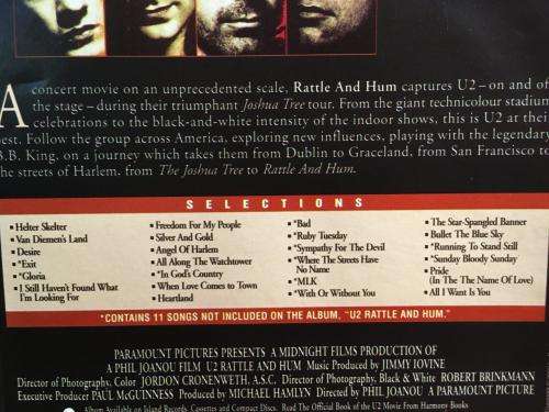 DVD - U2 - Rattle And Hum