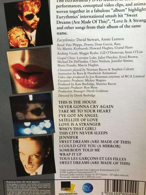 DVD - Eurythmics Sweet Dreams (The Video Album)