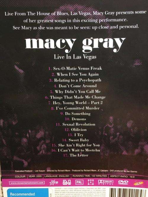 DVD - Macy Gray Live In Las Vegas