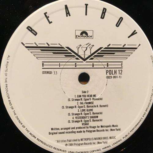 LP - Visage - Beat Boy (POLH 12)