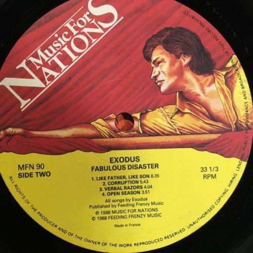 LP - Exodus Fabulous Disaster (MFN 90)