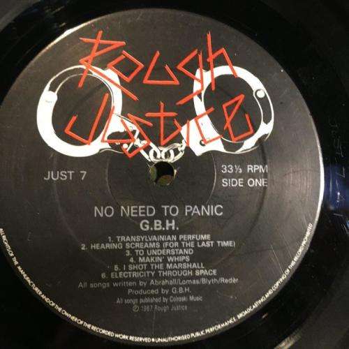 LP - G.B.H. - No Need To Panic (Just 7)