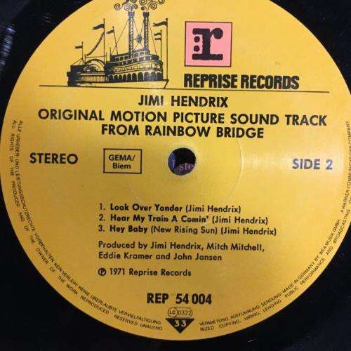 LP - Jimi Hendrix - Rainbow Bridge (OST) ( REP 54 004)