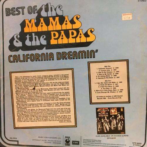 LP - Mamas & The Papas - California Dreamin` Best of (SPR 90050)