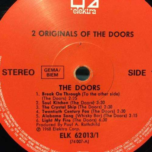 LP - The Doors - 2 Originals of (The Doors & Strange Days) (ELK 62013)