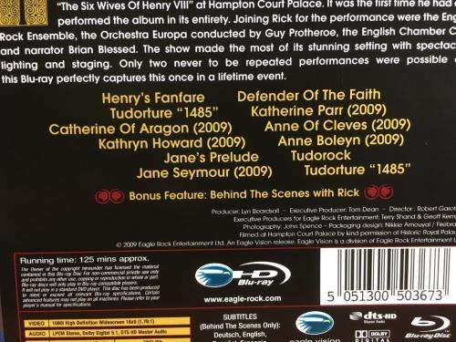 Blu-Ray - Rick Wakeman The Six Wives of Henry VIII Live at Hampton Court Palace
