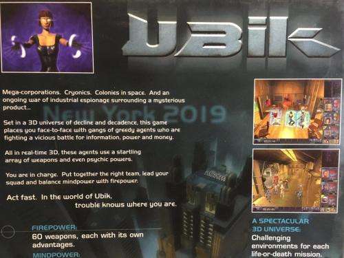 PC - Philip K. Dick's UBIK  (Big Box Game) (Retro)