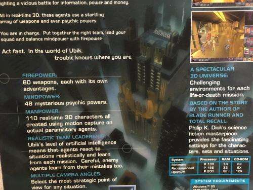 PC - Philip K. Dick's UBIK  (Big Box Game) (Retro)