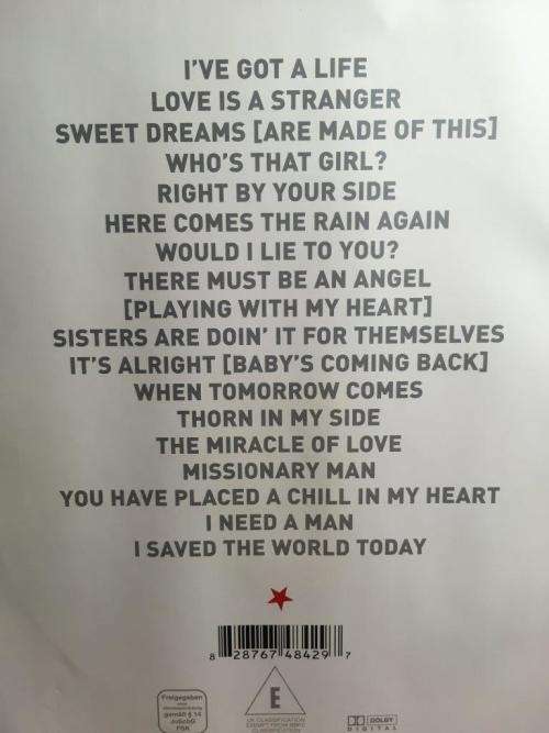 DVD - Eurythmics Ultimate Collection