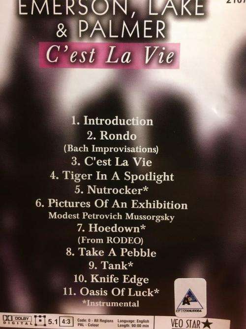 DVD - Emerson Lake & Palmer C`est La Vie
