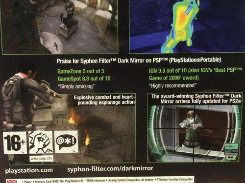 PS2 - Syphon Filter Dark Mirror