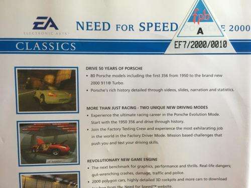 PC - Need For SPeed Porsche 2000 (WIn 95/98)