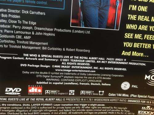 DVD - The Who & Special Guests Live At The Royal Albert Hall (2dvd)