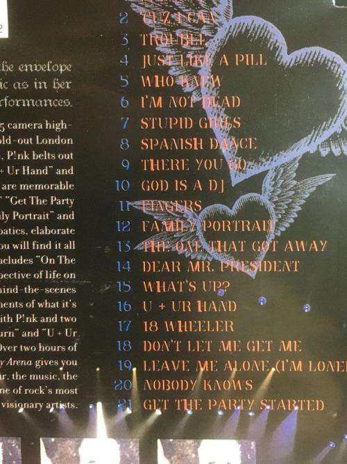 DVD - Pink Live From Wembley Arena