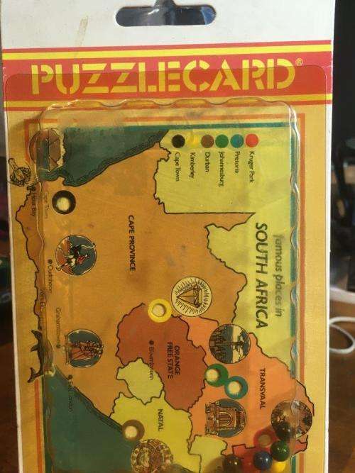 Vintage Puzzle Card Post Card - Famous Places South Africa