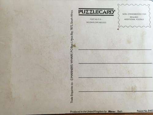 Vintage Puzzle Card Post Card - Famous Places South Africa