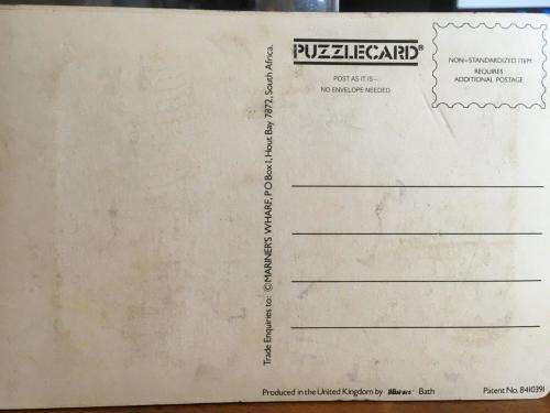 Vintage Puzzle Card Post Card - Mariners Wharf Hout Bay