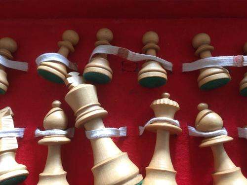 Vintage Wooden Chess set In A Wooden Carry Case - See description