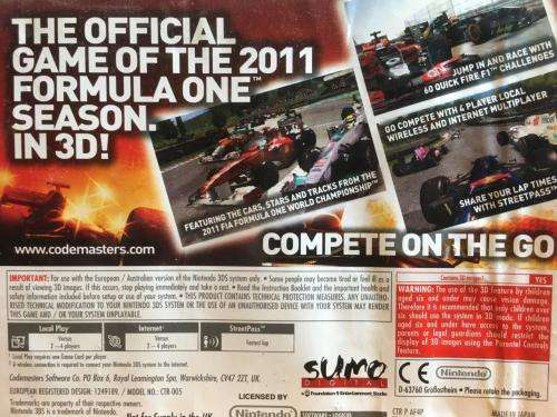 Nintendo 3DS - F1 Formula 1 2011