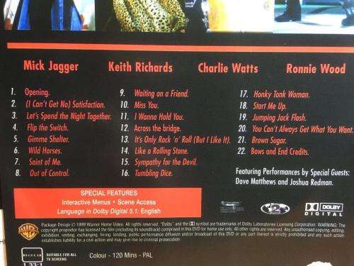 DVD - The Rolling Stones - Bridges to Babylon Tour 97-98