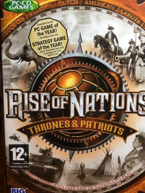 PC - Rise of Nations Thrones and Patriots add on -
