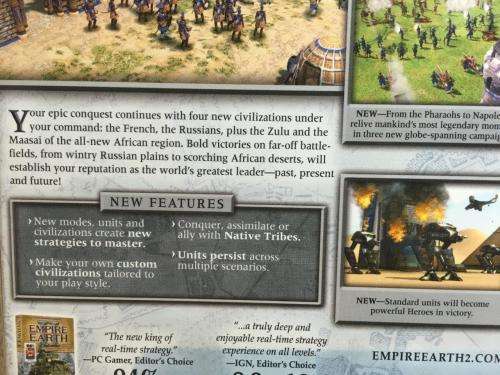 PC - Empire Earth II The Art of Supremacy Expansion Pack (Boxed)