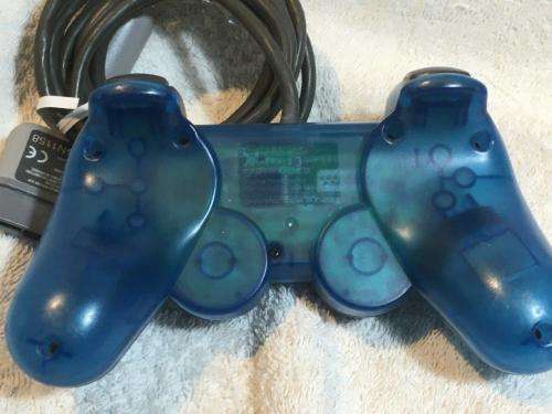 PS1 - Official Sony PS1 SCPH-1200 Analog Controller Clear Blue