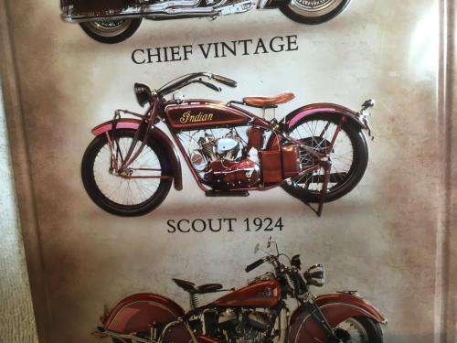 Indian Motorcycles Tin Plate Sign