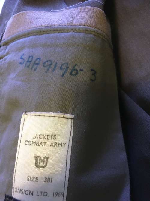 Vintage Army Bunny Jacket Ensign 1969 Size 38