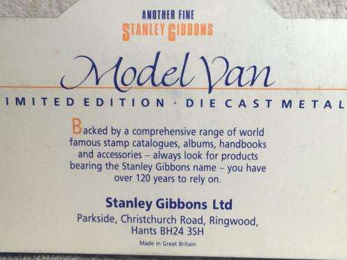 Stanley Gibbons Model Van Limited Edition Collect `97 International Collectors` Fair (NOS)