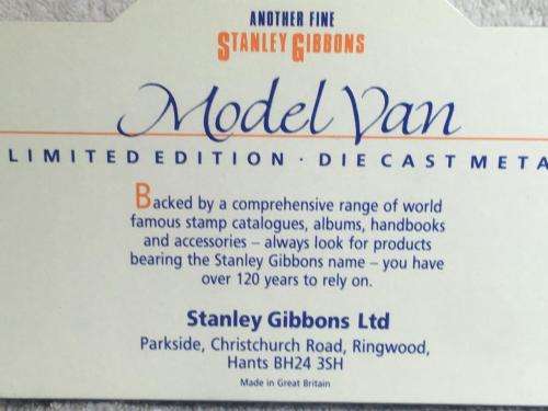 Stanley Gibbons Model Van Limited Edition Stamo `96 Autum Edition (NOS)