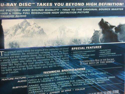Blu-ray - Underworld Rise of the Lycans