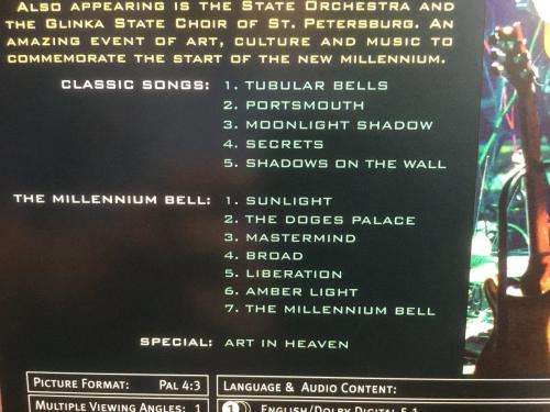DVD - Mike Oldfield - The Art In Heaven Concert The Millenium Bell