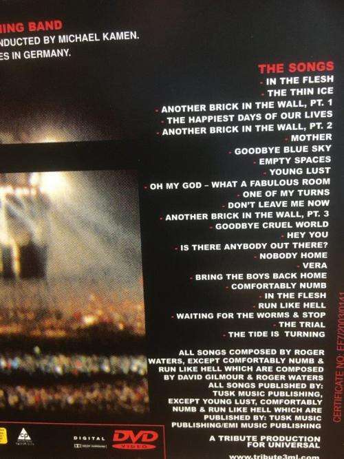 DVD - Roger Waters The Wall Live In Berlin
