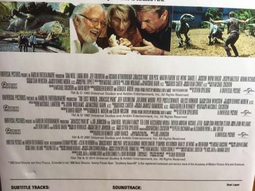 DVD - Jurassic Park Collection (4 Movies Jurassic Park 1,2,3 & Jurassic World)
