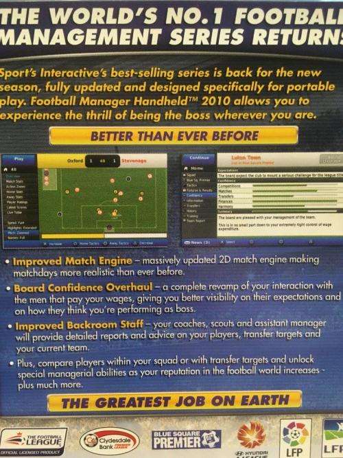 PSP - Football Manager Handheld 2010