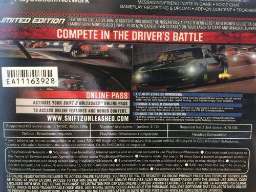 PS3 - Need For Speed Shift 2 Unleashed Limited Edition