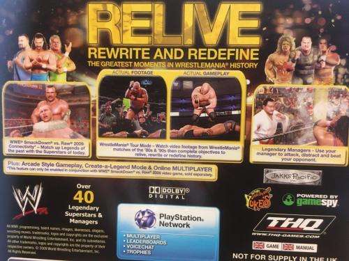 PS3 - WWE Legends of Wrestle Mania (C/W sealed DVD)