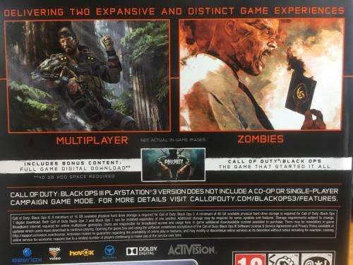 PS3 - Call of Duty Black Ops III