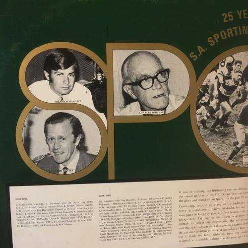 LP - 25 Years of S.A. Sporting Highlights 1950-1975 (Double LP)