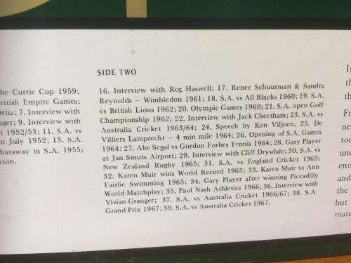 LP - 25 Years of S.A. Sporting Highlights 1950-1975 (Double LP)