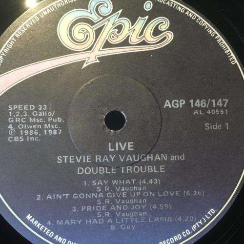 LP - Stevie Ray Vaughan and Double Trouble - Live Alive (AGP 146/147)