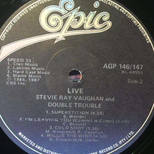 LP - Stevie Ray Vaughan and Double Trouble - Live Alive (AGP 146/147)