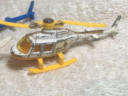 Vintage Corgi Juniors Pair of Helicopters made in GT Britain +-7.5cm long
