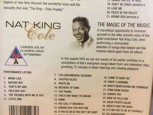 DVD - Legends In Concert - Elvis Presley & Nat King Cole (2 DVD Set)
