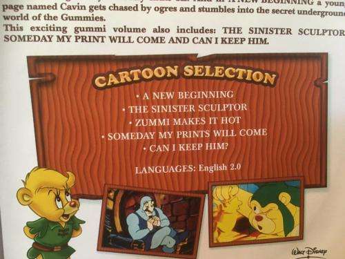 DVD - Adventures of The Gummi Bears Volume One